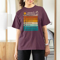Funny Retirement Gift T Shirt For Women New Benefits Package Retro Retired 2026