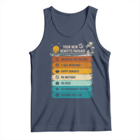 Funny Retirement Gift Tank Top New Benefits Package Retro Retired 2026