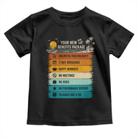 Funny Retirement Gift Toddler T Shirt New Benefits Package Retro Retired 2026