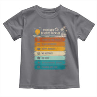 Funny Retirement Gift Toddler T Shirt New Benefits Package Retro Retired 2026