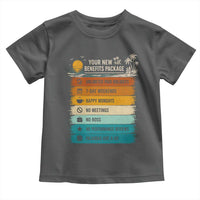 Funny Retirement Gift Toddler T Shirt New Benefits Package Retro Retired 2026
