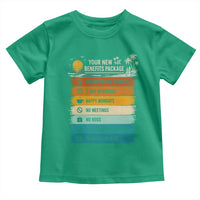 Funny Retirement Gift Toddler T Shirt New Benefits Package Retro Retired 2026
