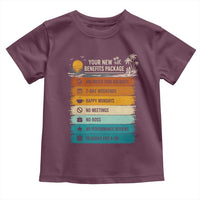 Funny Retirement Gift Toddler T Shirt New Benefits Package Retro Retired 2026