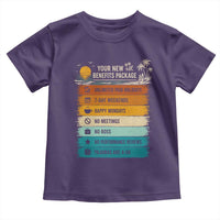 Funny Retirement Gift Toddler T Shirt New Benefits Package Retro Retired 2026