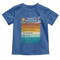 Funny Retirement Gift Toddler T Shirt New Benefits Package Retro Retired 2026