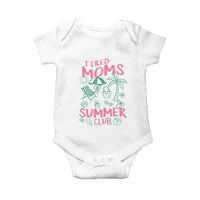 Retro Tired Moms Summer Club Baby Onesie Funny Mama Beach Vacation Gift