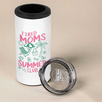 Retro Tired Moms Summer Club 4 in 1 Can Cooler Tumbler Funny Mama Beach Vacation Gift
