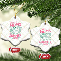 Retro Tired Moms Summer Club Ceramic Ornament Funny Mama Beach Vacation Gift
