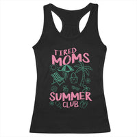 Retro Tired Moms Summer Club Racerback Tank Top Funny Mama Beach Vacation Gift