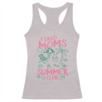 Retro Tired Moms Summer Club Racerback Tank Top Funny Mama Beach Vacation Gift