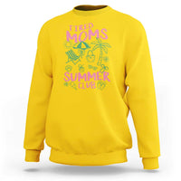 Retro Tired Moms Summer Club Sweatshirt Funny Mama Beach Vacation Gift