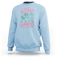 Retro Tired Moms Summer Club Sweatshirt Funny Mama Beach Vacation Gift