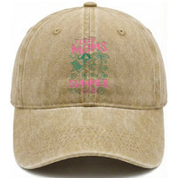 Retro Tired Moms Summer Club Washed Cotton Baseball Cap Funny Mama Beach Vacation Gift