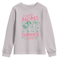 Retro Tired Moms Summer Club Youth Sweatshirt Funny Mama Beach Vacation Gift