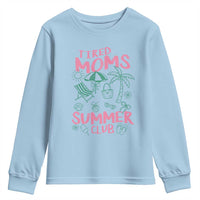 Retro Tired Moms Summer Club Youth Sweatshirt Funny Mama Beach Vacation Gift