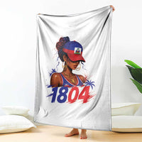 Haitian Revolution 1804 Throw Blanket Haiti Flag Independence Day Haitian Girl Graphic