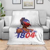 Haitian Revolution 1804 Throw Blanket Haiti Flag Independence Day Haitian Girl Graphic
