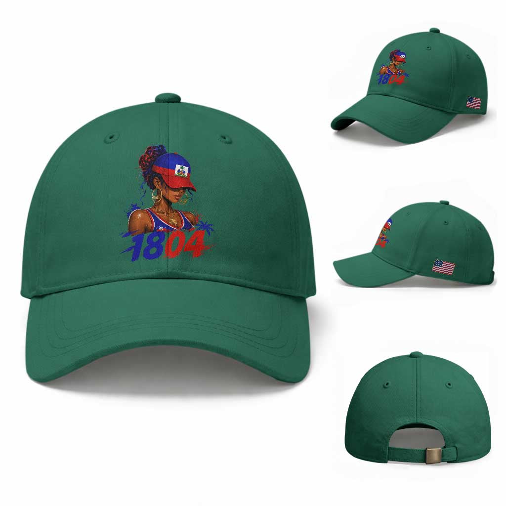 Haitian Revolution 1804 Baseball Cap Haiti Flag Independence Day Haitian Girl Graphic