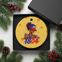 Haitian Revolution 1804 Ceramic Ornament Haiti Flag Independence Day Haitian Girl Graphic