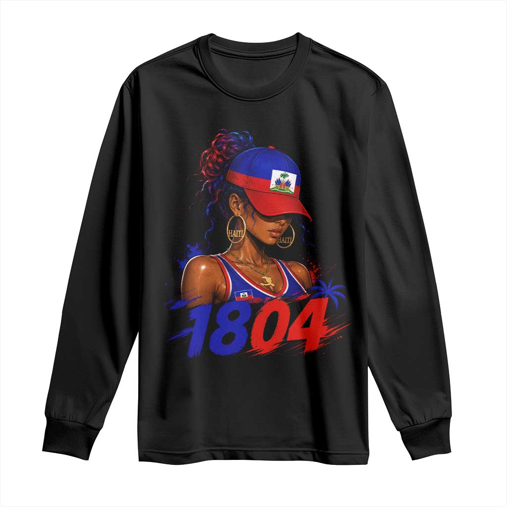 Haitian Revolution 1804 Long Sleeve Shirt Haiti Flag Independence Day Haitian Girl Graphic
