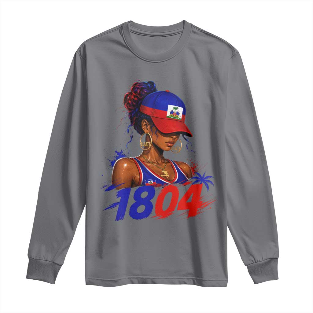 Haitian Revolution 1804 Long Sleeve Shirt Haiti Flag Independence Day Haitian Girl Graphic