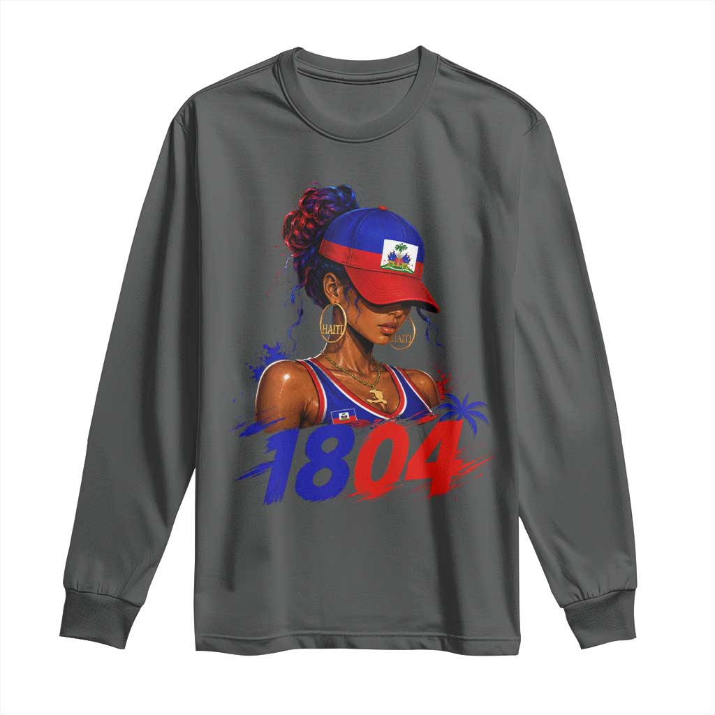 Haitian Revolution 1804 Long Sleeve Shirt Haiti Flag Independence Day Haitian Girl Graphic