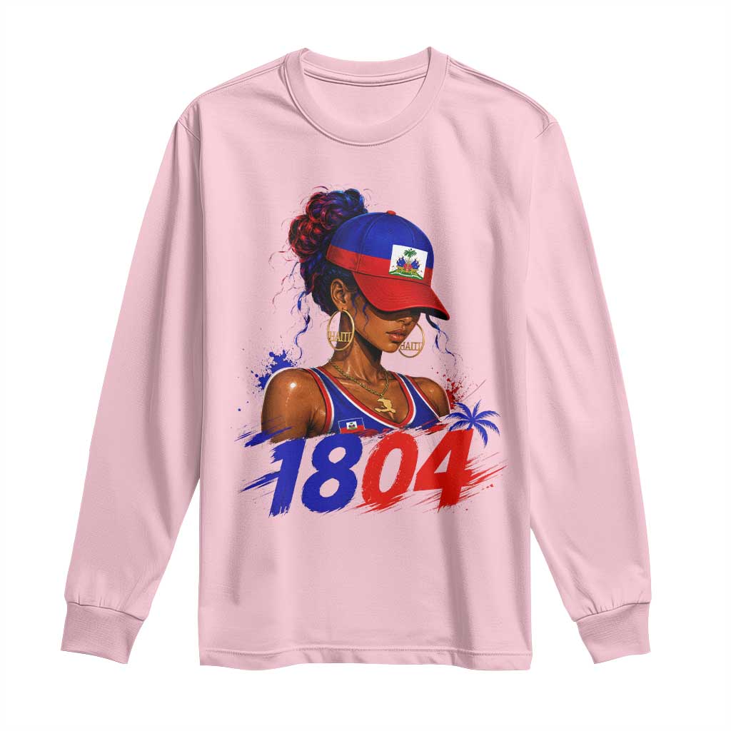 Haitian Revolution 1804 Long Sleeve Shirt Haiti Flag Independence Day Haitian Girl Graphic