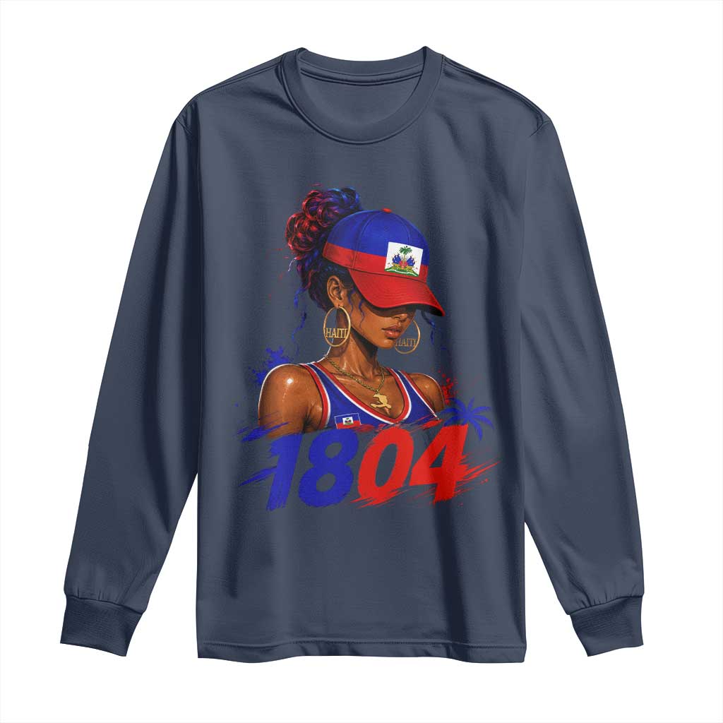 Haitian Revolution 1804 Long Sleeve Shirt Haiti Flag Independence Day Haitian Girl Graphic