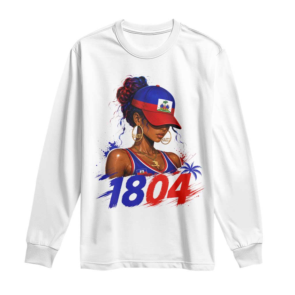 Haitian Revolution 1804 Long Sleeve Shirt Haiti Flag Independence Day Haitian Girl Graphic