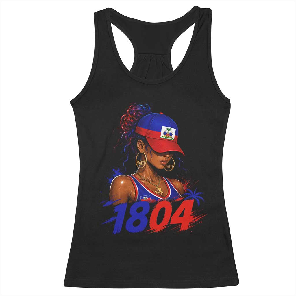 Haitian Revolution 1804 Racerback Tank Top Haiti Flag Independence Day Haitian Girl Graphic