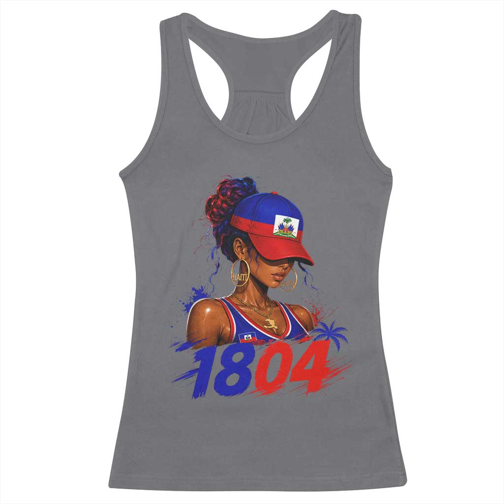 Haitian Revolution 1804 Racerback Tank Top Haiti Flag Independence Day Haitian Girl Graphic