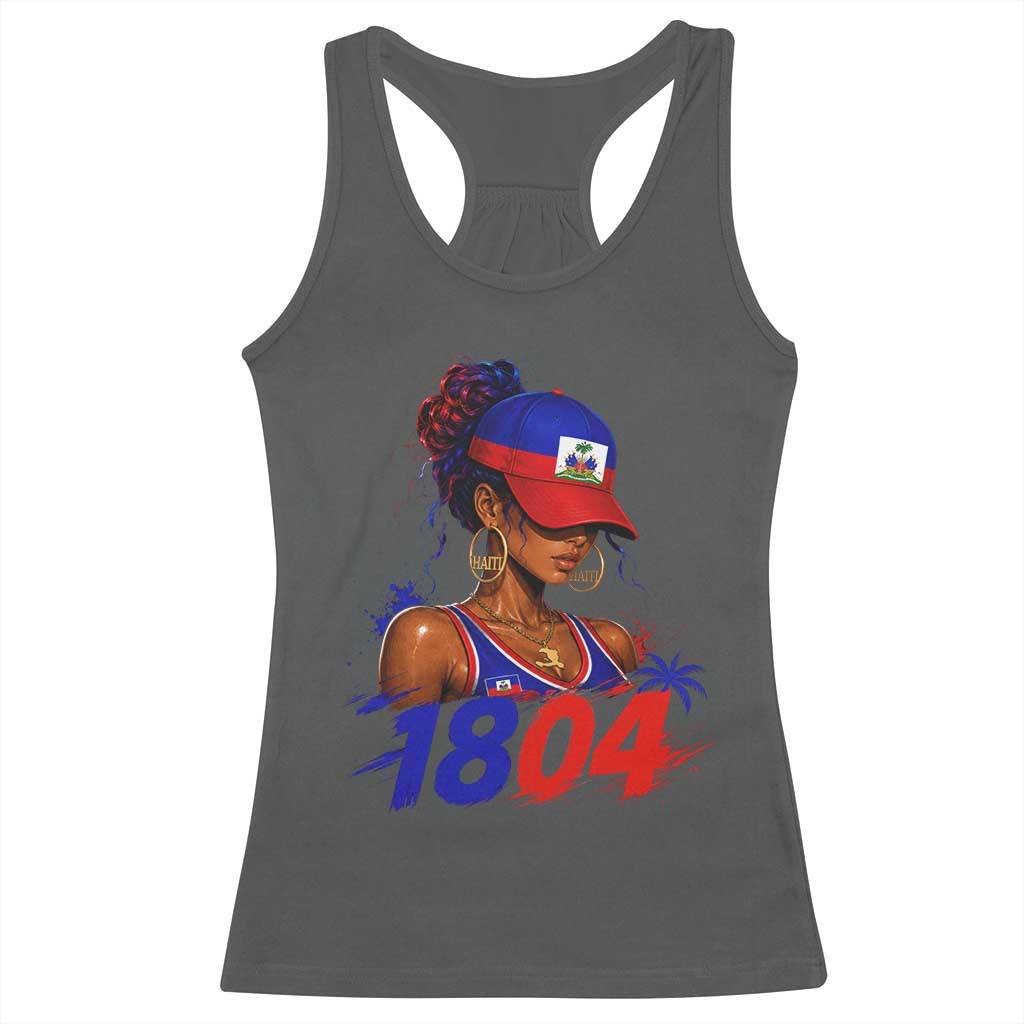 Haitian Revolution 1804 Racerback Tank Top Haiti Flag Independence Day Haitian Girl Graphic
