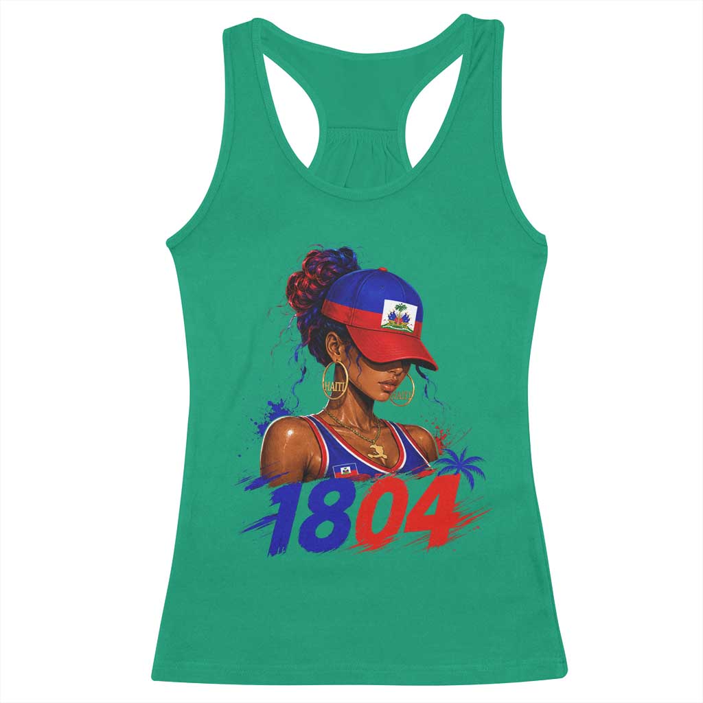 Haitian Revolution 1804 Racerback Tank Top Haiti Flag Independence Day Haitian Girl Graphic