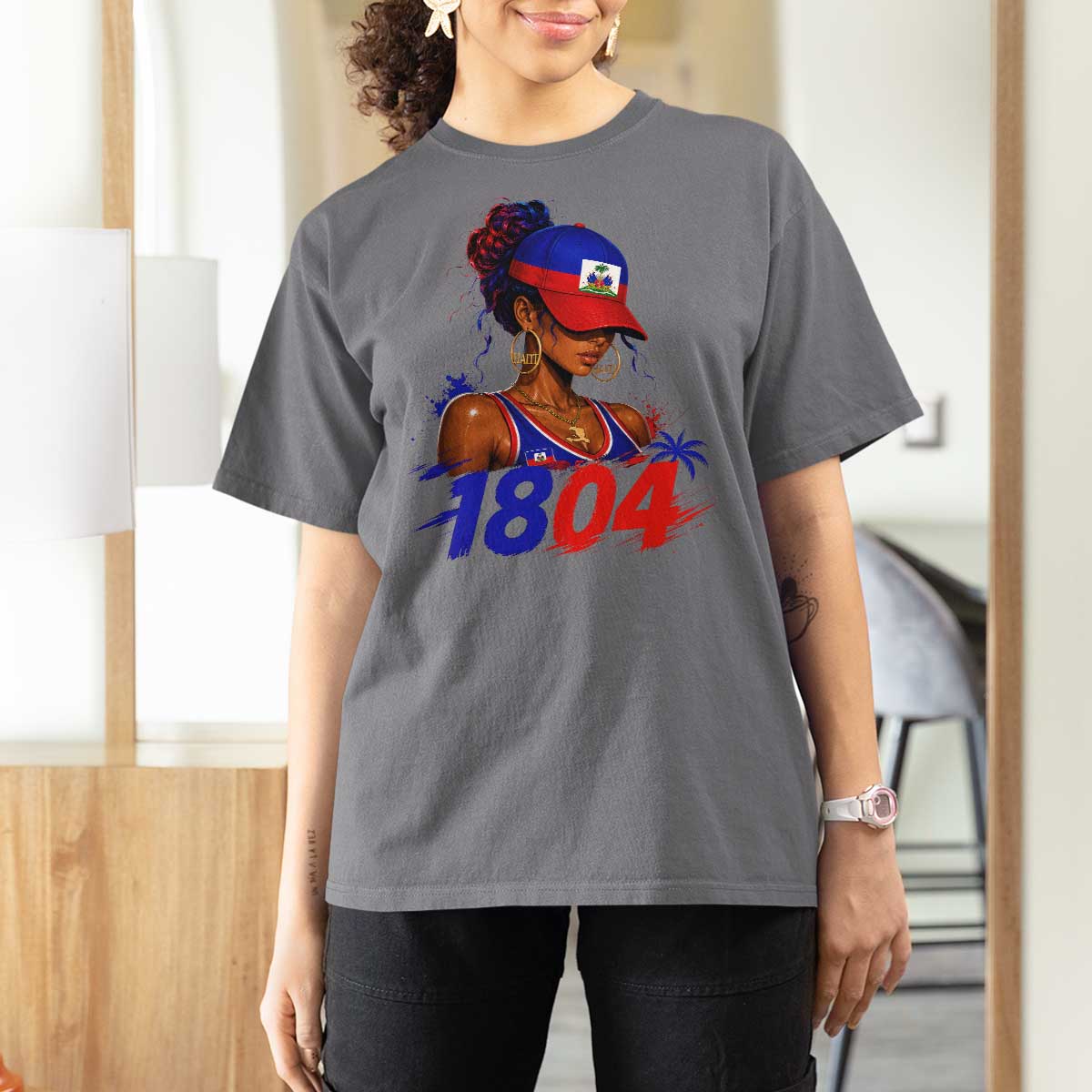 Haitian Revolution 1804 T Shirt For Women Haiti Flag Independence Day Haitian Girl Graphic