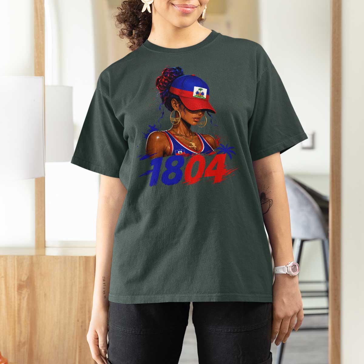Haitian Revolution 1804 T Shirt For Women Haiti Flag Independence Day Haitian Girl Graphic