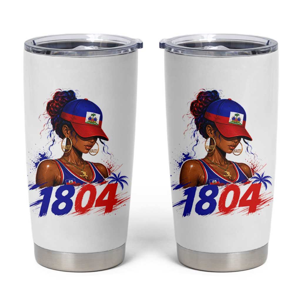Haitian Revolution 1804 Tumbler Cup Haiti Flag Independence Day Haitian Girl Graphic
