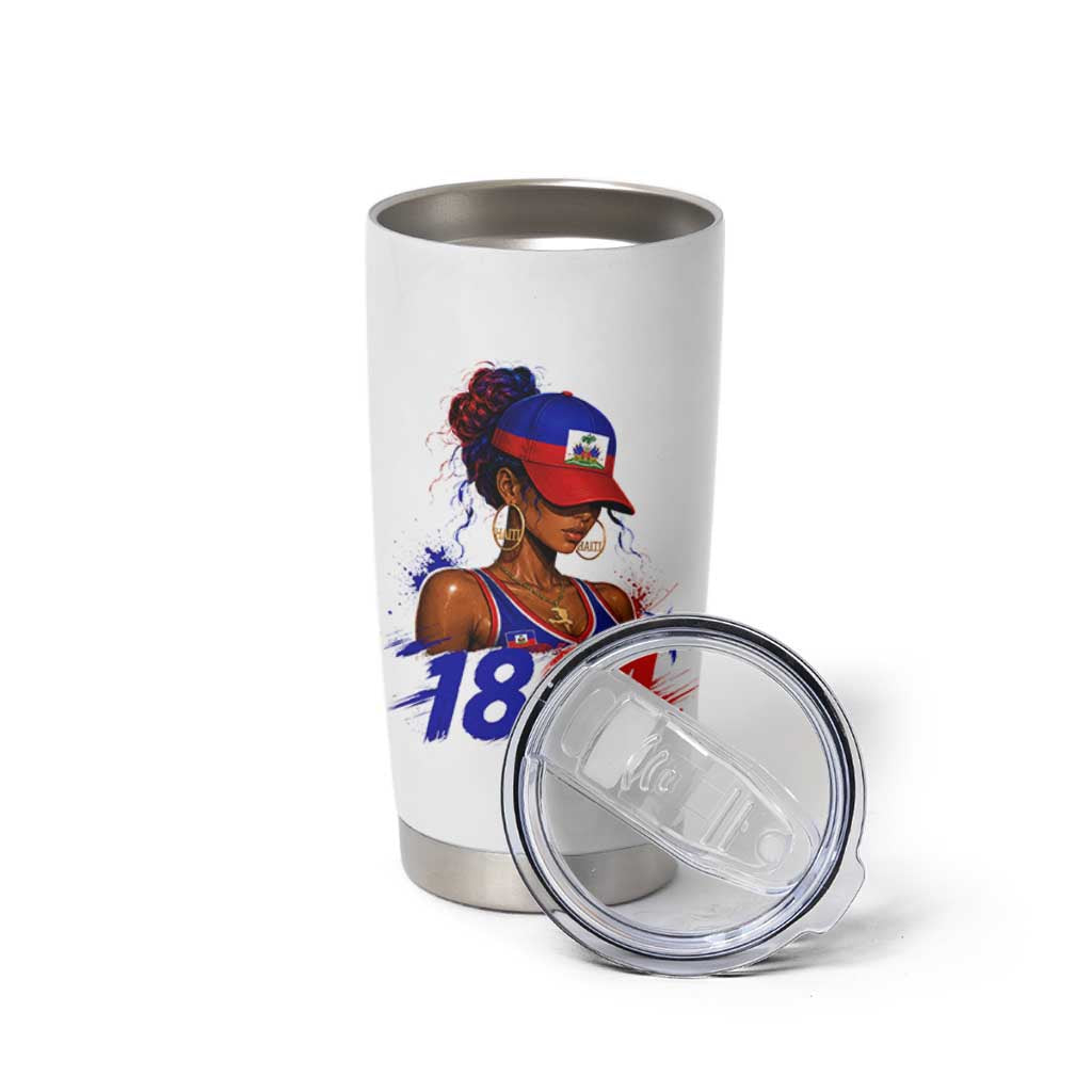 Haitian Revolution 1804 Tumbler Cup Haiti Flag Independence Day Haitian Girl Graphic