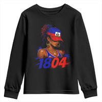 Haitian Revolution 1804 Youth Sweatshirt Haiti Flag Independence Day Haitian Girl Graphic