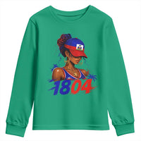 Haitian Revolution 1804 Youth Sweatshirt Haiti Flag Independence Day Haitian Girl Graphic