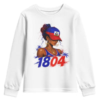 Haitian Revolution 1804 Youth Sweatshirt Haiti Flag Independence Day Haitian Girl Graphic