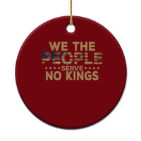 No Kings in USA Ceramic Ornament Vintage Old American Flag We The People - Wonder Print Shop