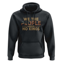 No Kings in USA Hoodie Vintage Old American Flag We The People - Wonder Print Shop