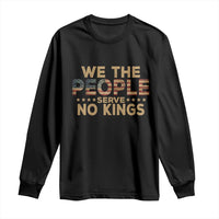 No Kings in USA Long Sleeve Shirt Vintage Old American Flag We The People - Wonder Print Shop