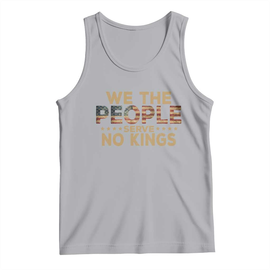 No Kings in USA Tank Top Vintage Old American Flag We The People - Wonder Print Shop