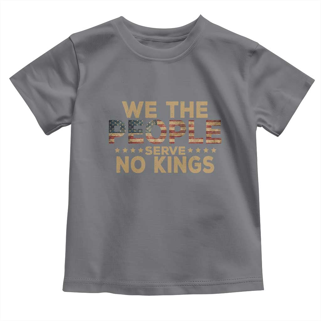 No Kings in USA Toddler T Shirt Vintage Old American Flag We The People - Wonder Print Shop