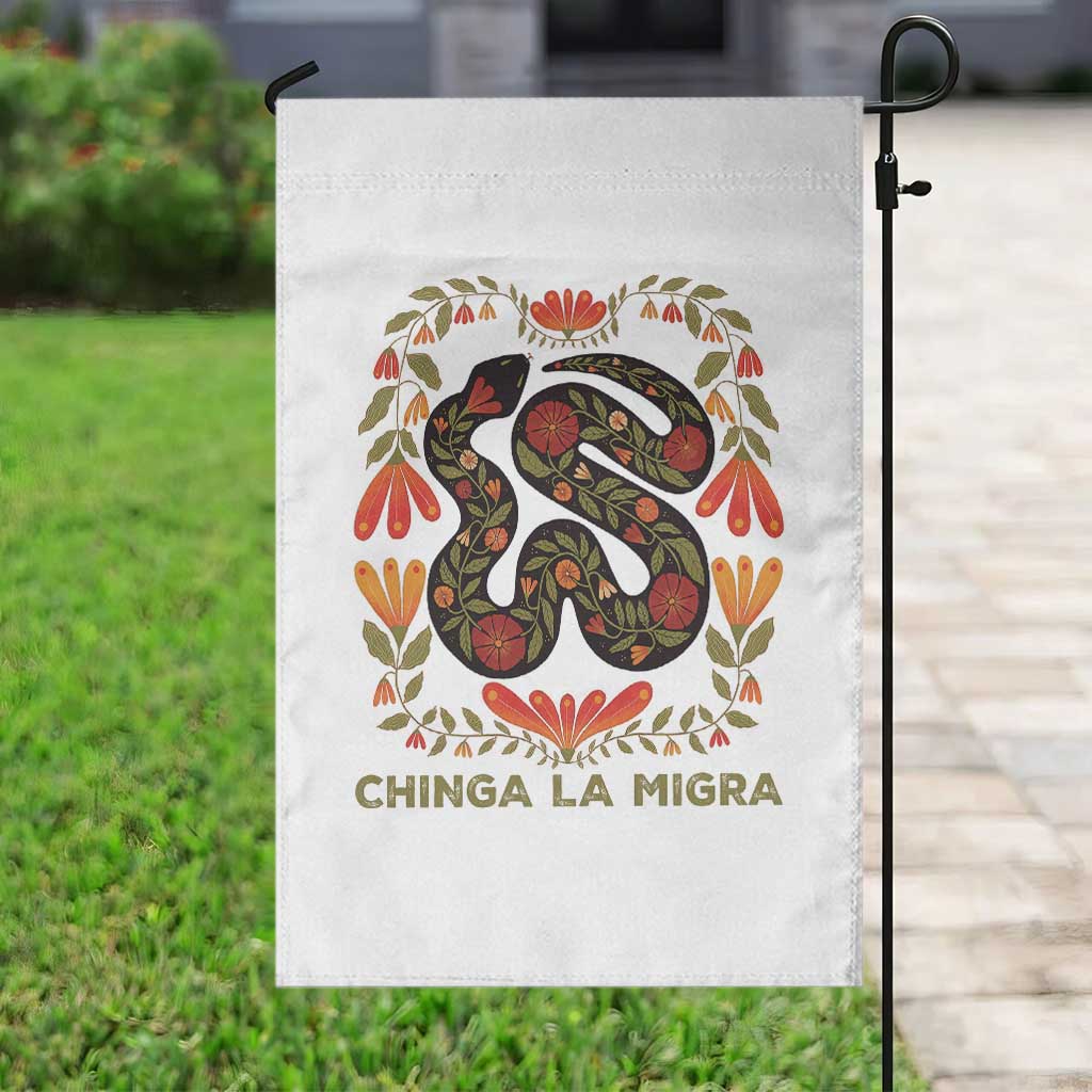 Immigrant Rights Garden Flag Chinga La Migra - Wonder Print Shop