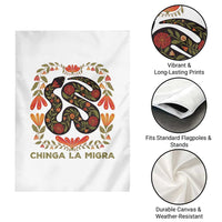 Immigrant Rights Garden Flag Chinga La Migra - Wonder Print Shop