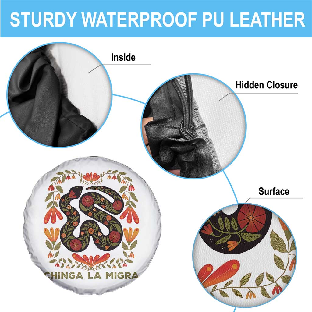 Immigrant Rights Spare Tire Cover Chinga La Migra - Wonder Print Shop