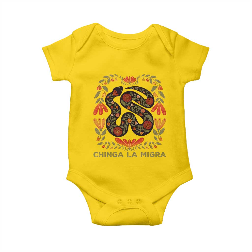 Immigrant Rights Baby Onesie Chinga La Migra - Wonder Print Shop