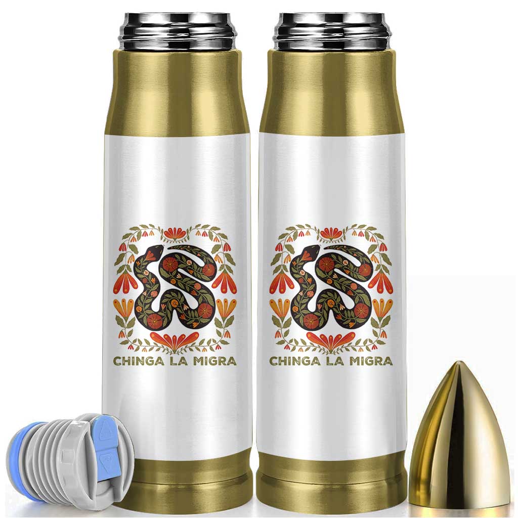 Immigrant Rights Bullet Tumbler Chinga La Migra - Wonder Print Shop